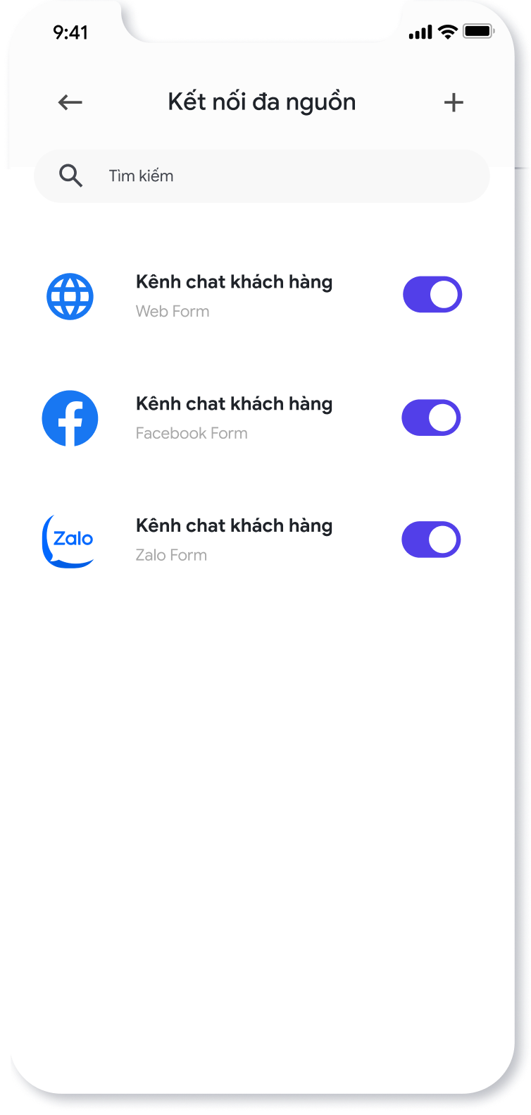 Quản lý khách hàng tập trung - Kết nối đa nguồn 